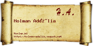 Holman Adélia névjegykártya